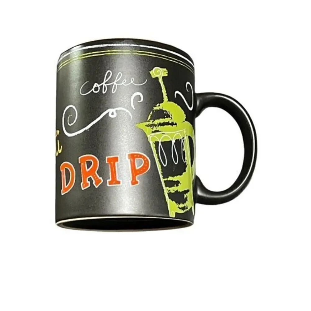 Starbucks 2007 Halloween Fall Chalkboard Drip Brew Coffee Mug